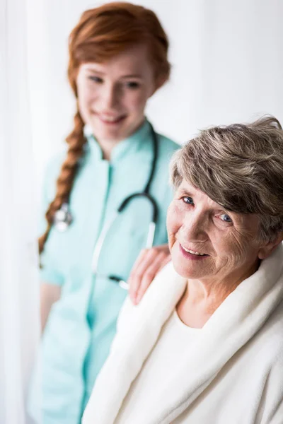 Positive relations with patient — Stock Photo, Image