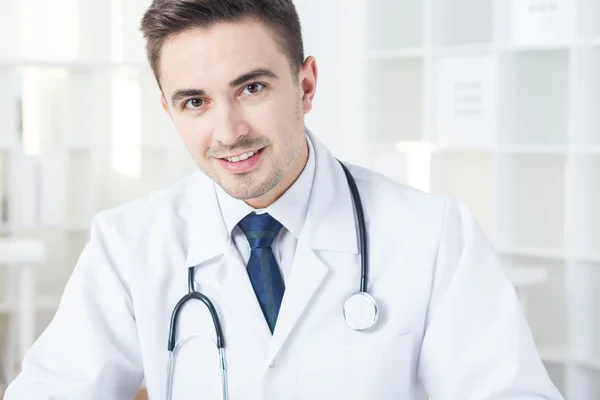 Elegant physician in duster — Stock Photo, Image