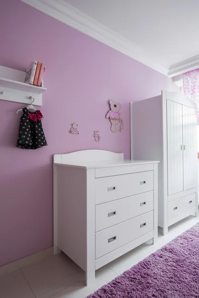 White furniture in baby's room — Stock Photo, Image