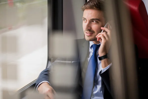 Man during business trip — Stock Photo, Image