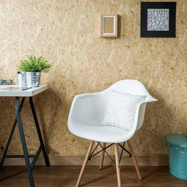 Trendy white chair — Stock Photo, Image
