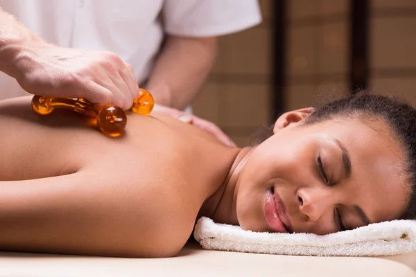 Massage with massager — Stock Photo, Image