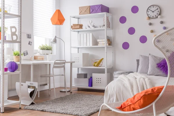 Color details in teenager's bedroom — Stock Photo, Image