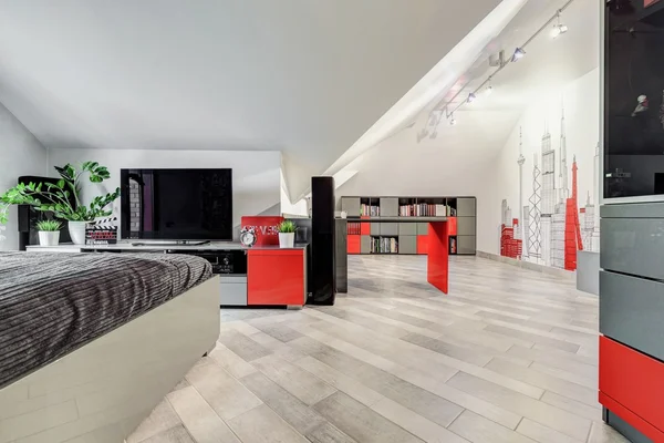 Grande contemporáneo adolescente habitación — Foto de Stock