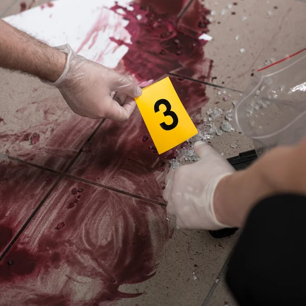 Working at the crime scene — Stock Photo, Image