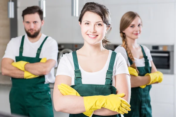 Our team will clean any dirt! — Stock Photo, Image