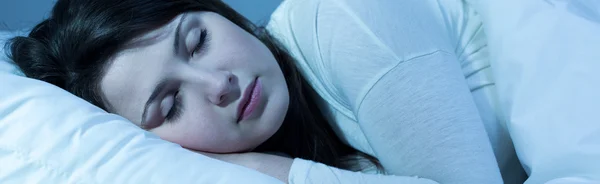 Woman sleeping after hard day — Stock Photo, Image