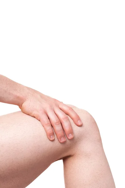 痛い膝のクローズ アップ — ストック写真