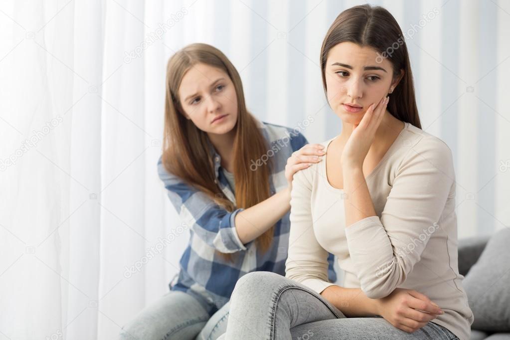 Teenage girl after  quarrel with mother
