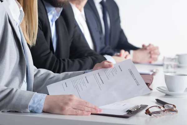 Dieser Lebenslauf ist sehr interessant — Stockfoto