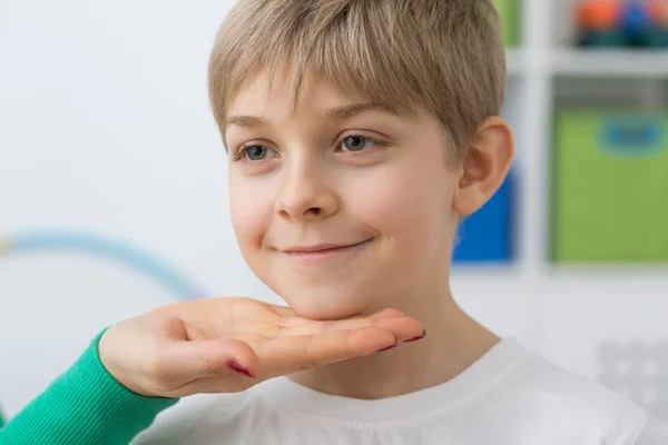 Ik ben gelukkig gezonde jongen — Stockfoto