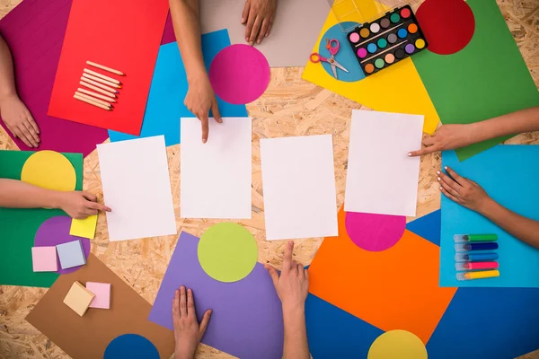 Kleurrijke school accessoires — Stockfoto