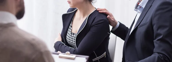 Married couple with psychologist — Stock Photo, Image