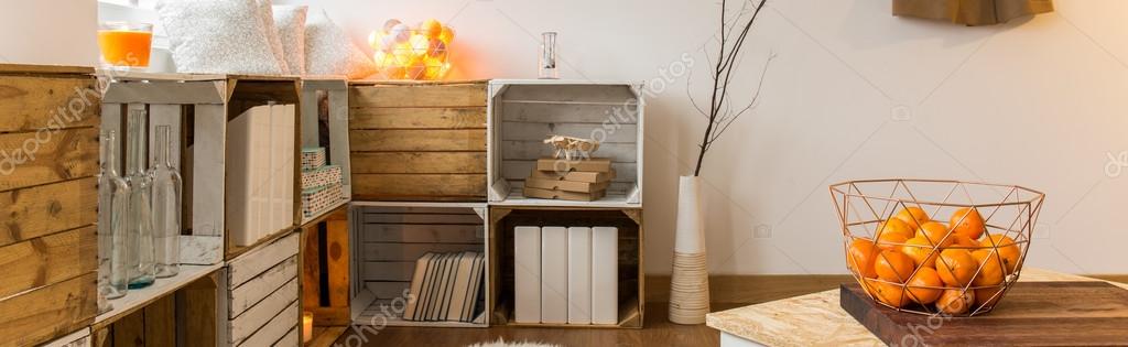 DIY Bücherregalsystem in neues Interieur — Stockfoto © photographee ... DIY Bücherregalsystem in neues Interieur — Stockfoto © photographee ...