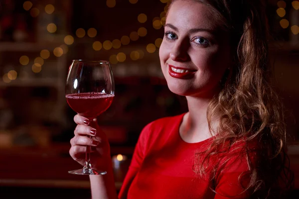 Glass of pink wine — Stock Photo, Image