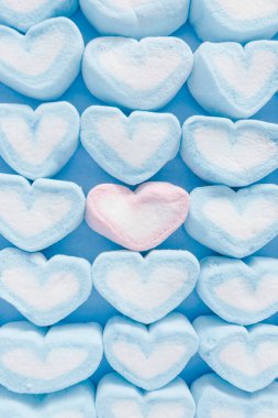 Mavi kalp şekerlemesi arkaplanı