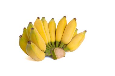 Beyaz arka planda izole edilmiş ekilmiş muzlu parlak sarı