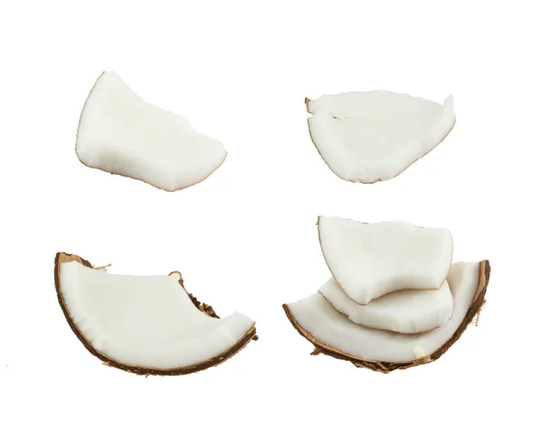 Coconut Tropical Fruit Isolated White Background — Fotografia de Stock