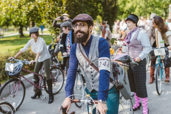 Торонто, Канада - 20 вересня 2014 року: Невідомі учасників Твід їздити Торонто vintage стиль одягу, їзда на велосипедах. Ця подія присвячена стилі старої Англії. — стокове фото
