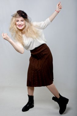 stüdyoda Retro kız