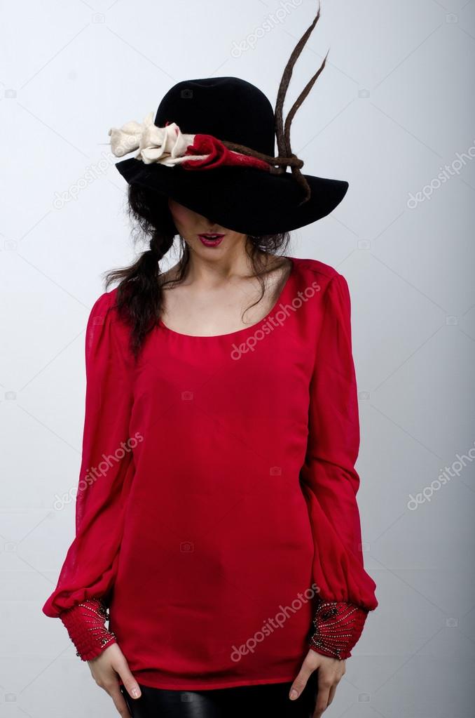 Lány a kalóz kalap — Stock Fotó © uminov #109938920