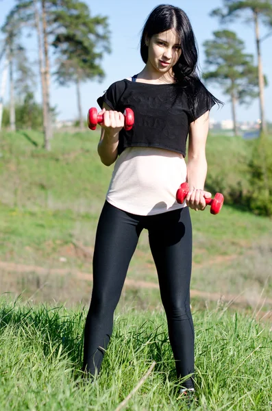 Lány fitness jellegű — Stock Fotó