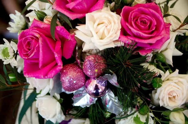 Decoración Festiva Mesa Bodas Con Flores — Foto de Stock