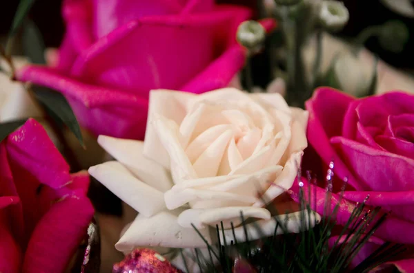 Decoración Festiva Mesa Bodas Con Flores — Foto de Stock