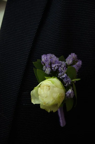 Festlig Dekoration Bröllopsbordet Med Blommor — Stockfoto