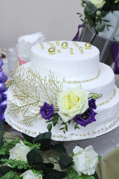 Святкова Прикраса Весільного Торта — стокове фото