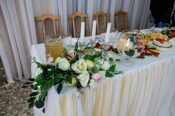 Beautiful Table Decorations Made Food — Stock Photo, Image