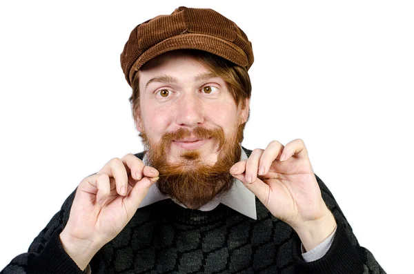 A bearded man in a jacket — Stock Photo, Image