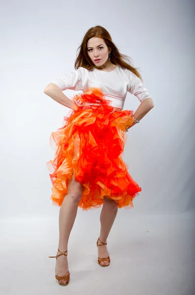 La ragazza che balla nello Studio — Foto Stock