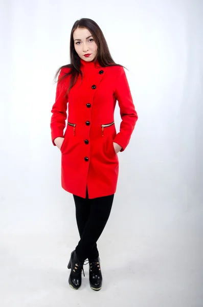 Menina de casaco — Fotografia de Stock