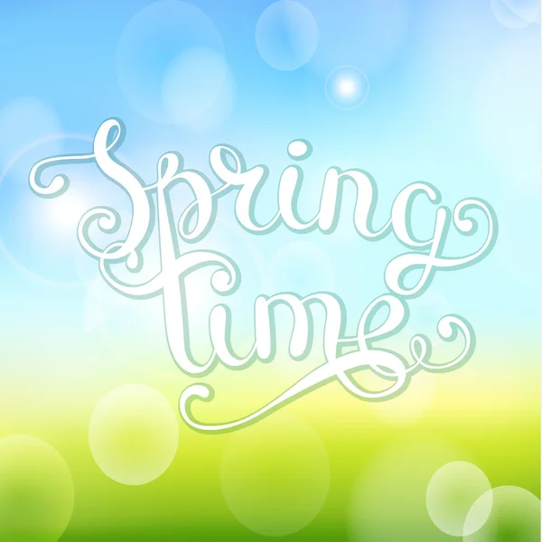 Spring time inscription — Stock Vector