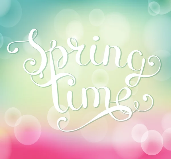 Inscription of spring time — Stock Vector