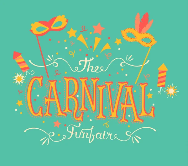 Feria de carnaval y fuegos artificiales . — Archivo Imágenes Vectoriales