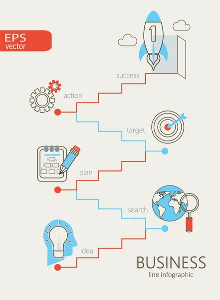 Diseño plano. Infografía de los negocios . — Archivo Imágenes Vectoriales