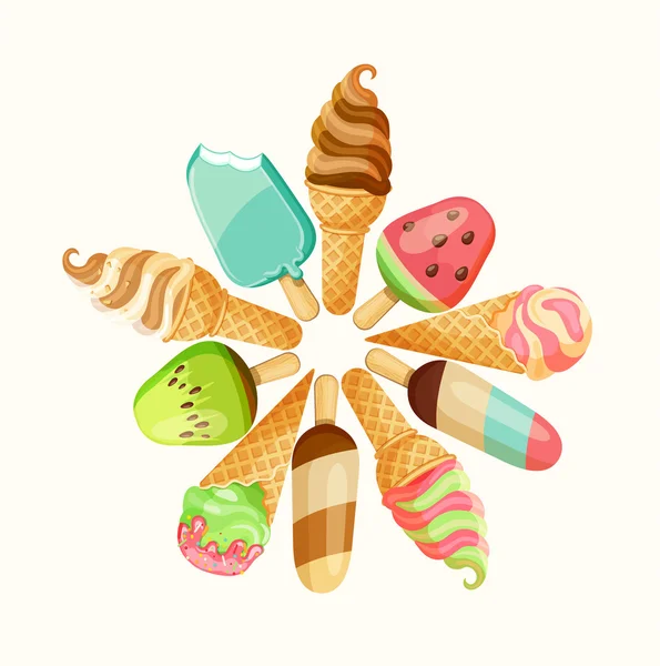 Set de helados — Archivo Imágenes Vectoriales