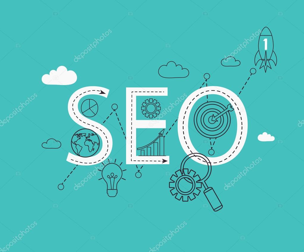 Thin line flat design modern vector illustration icons set of analytics search information and website SEO optimization