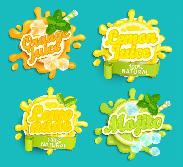 Set of labels splash. — Stock Vector