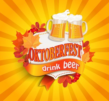 Octoberfest vintage çerçeve.