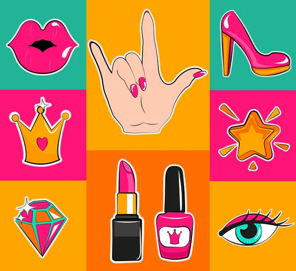 Set of Fashion badges — Stock Vector