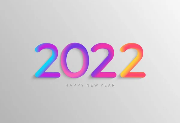 Яркий Баннер 2022 Новый Год Счастливая Поздравительная Открытка Ваших Сезонных — стоковый вектор