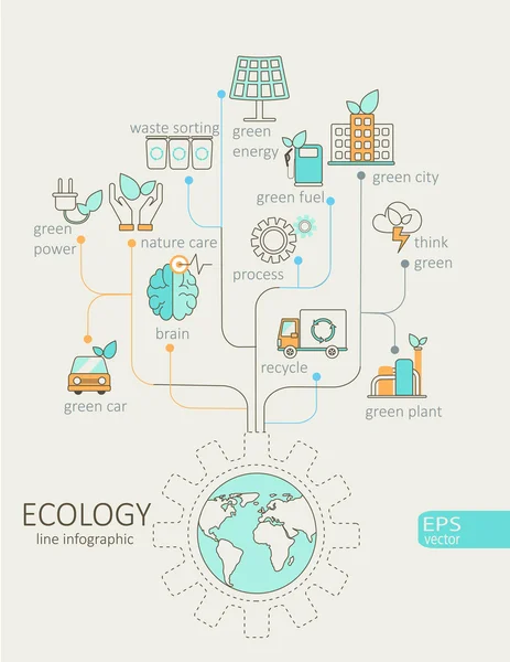 Eco pictogrammen concept — Stockvector