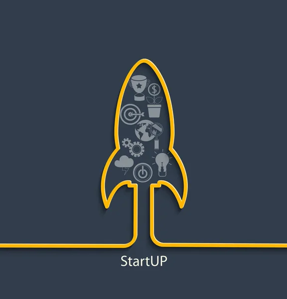 Startup-Konzept im flachen Stil — Stockvektor