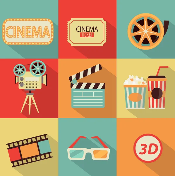 Set of movie design elements — Stock Vector