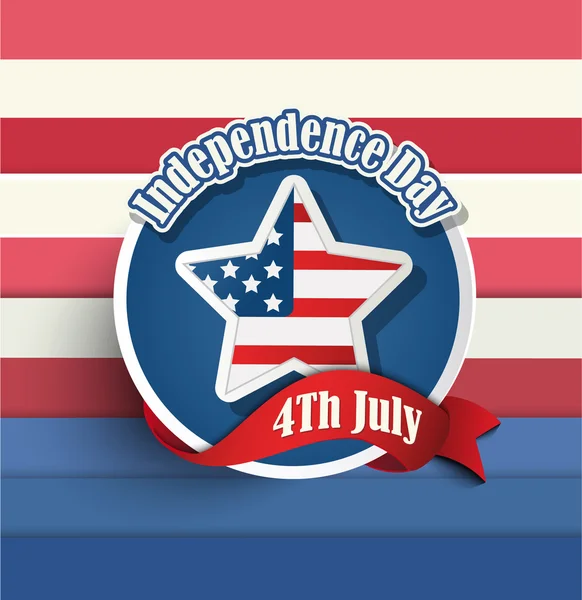 4 juli amerikanska självständighetsdagen — Stock vektor