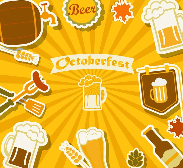 Octoberfest Beer festival — Stockvector