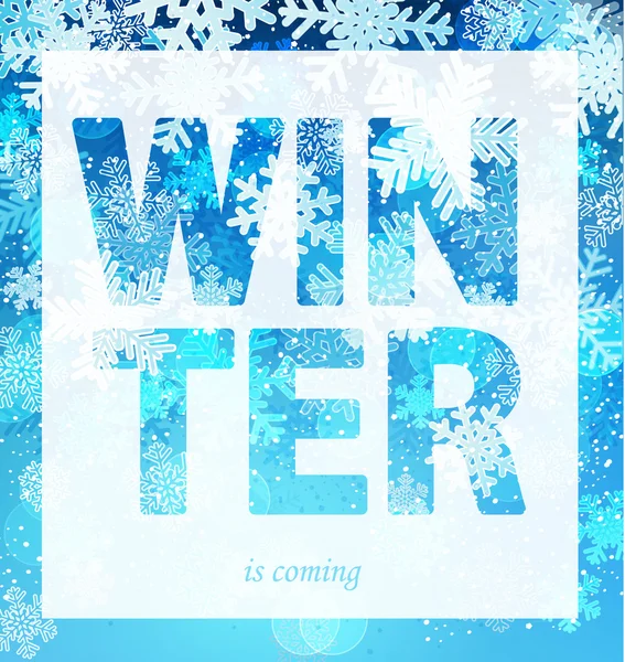 L'hiver arrive imprimer — Image vectorielle